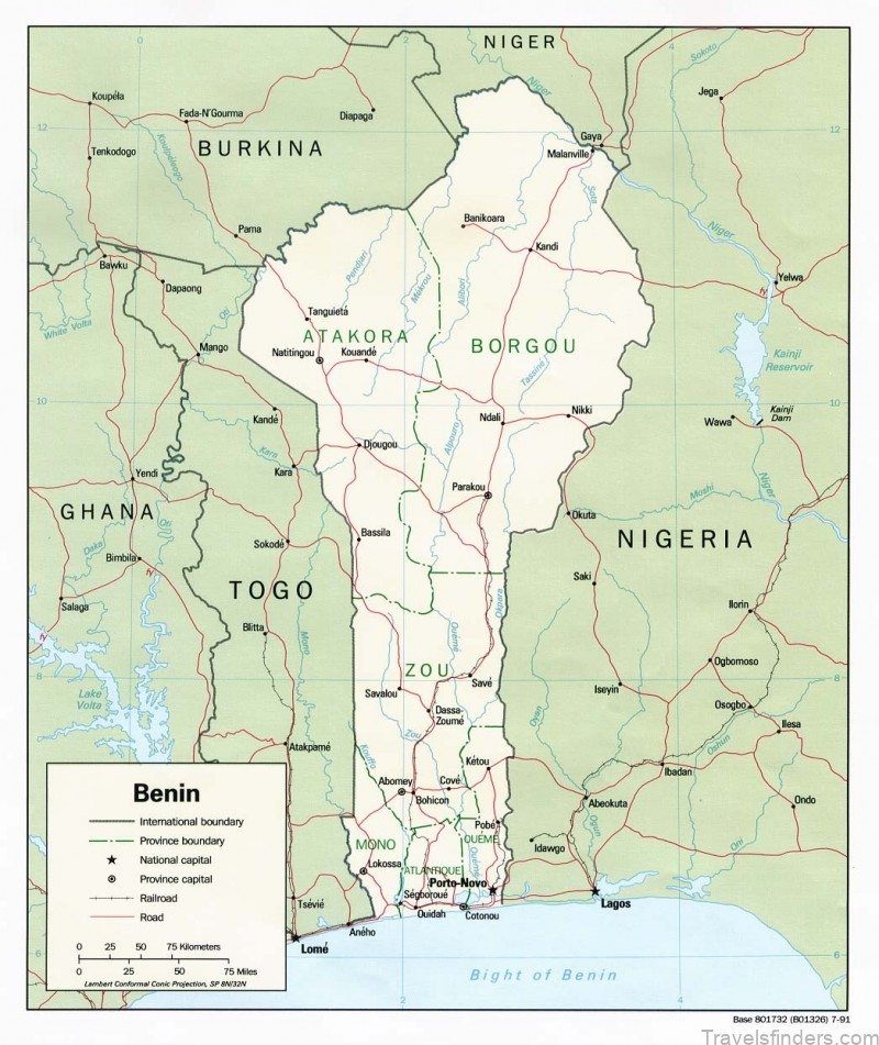 benin travel guide for tourist map of benin