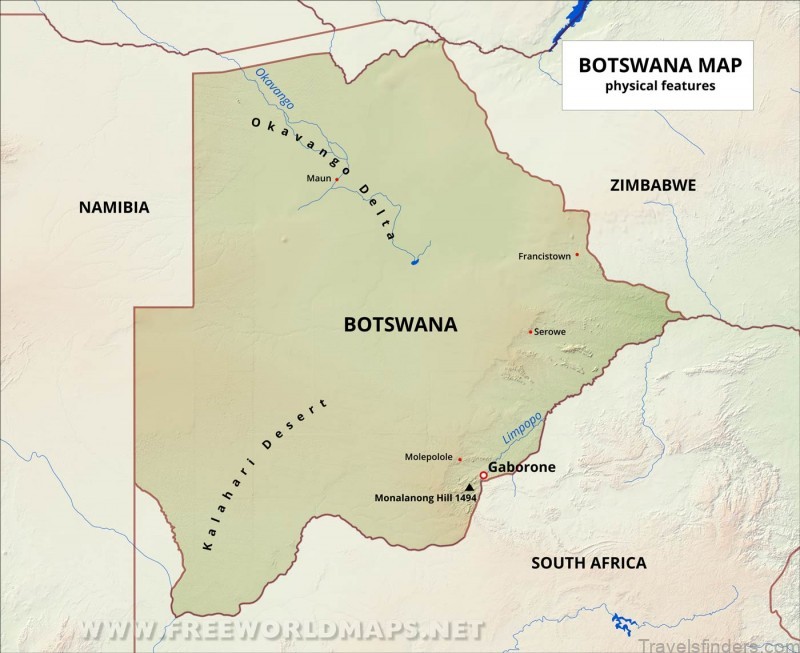 botswana travel guide for tourists map of the country 2