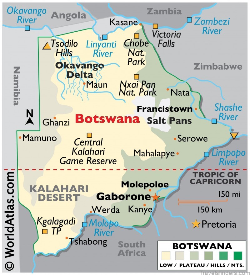 botswana travel guide for tourists map of the country 4