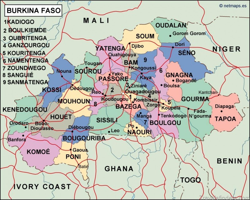 burkina faso travel guide for tourists map of burkina faso
