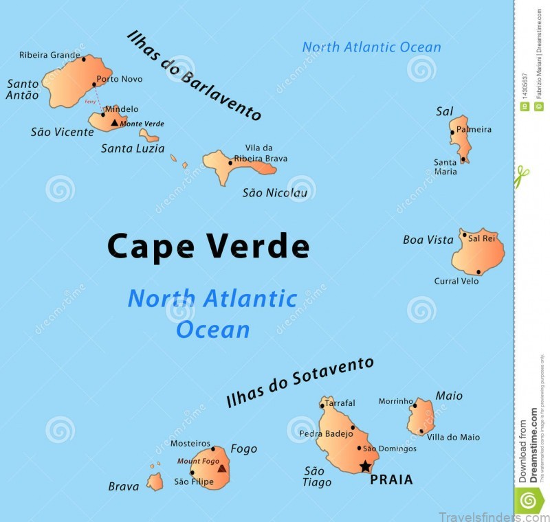 find the best places to visit in cabo verde with map of the islands 1