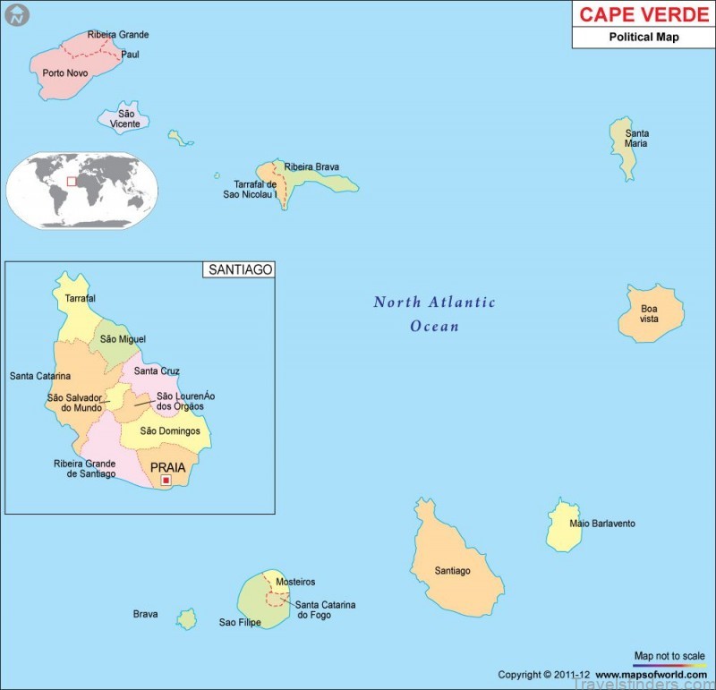 find the best places to visit in cabo verde with map of the islands