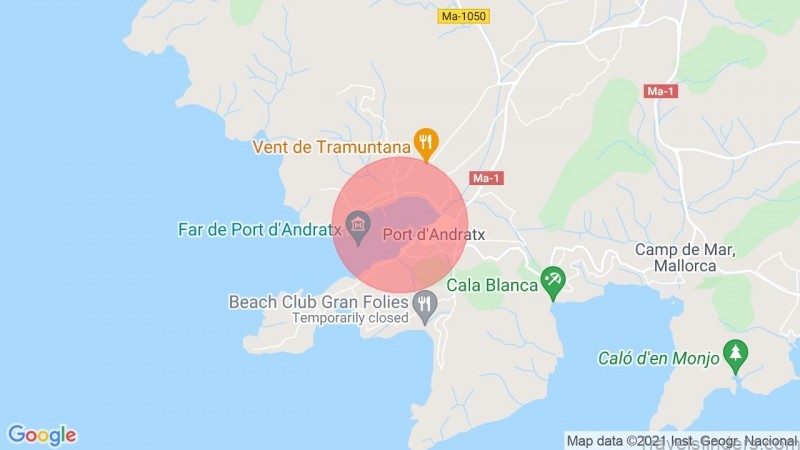 map of andratx a beautiful villas town in the mediterranean