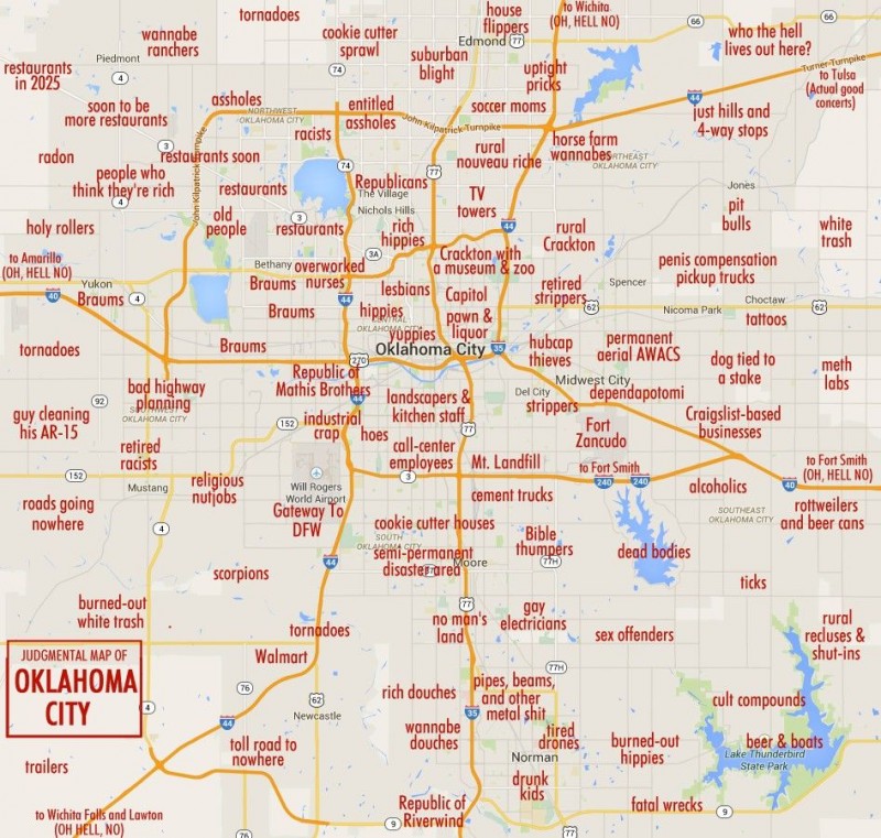 oklahoma city travel guide for tourists a map of oklahoma city