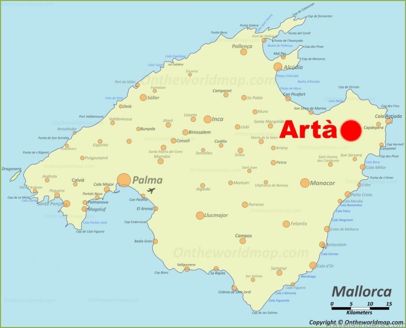 a map of arta a tourist and itinerary guide to barcelona 2