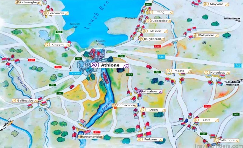 athlone travel guide for tourist map of athlone 1