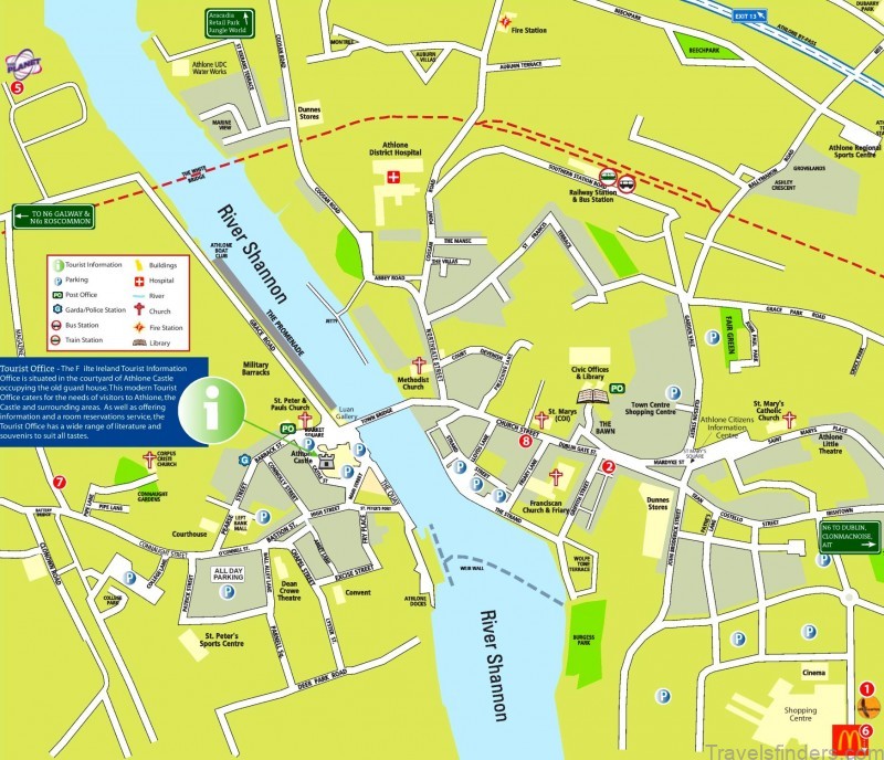 athlone travel guide for tourist map of athlone 3