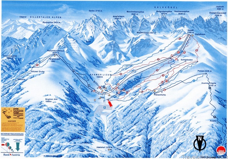 axamer lizum map of axamer lizum 1