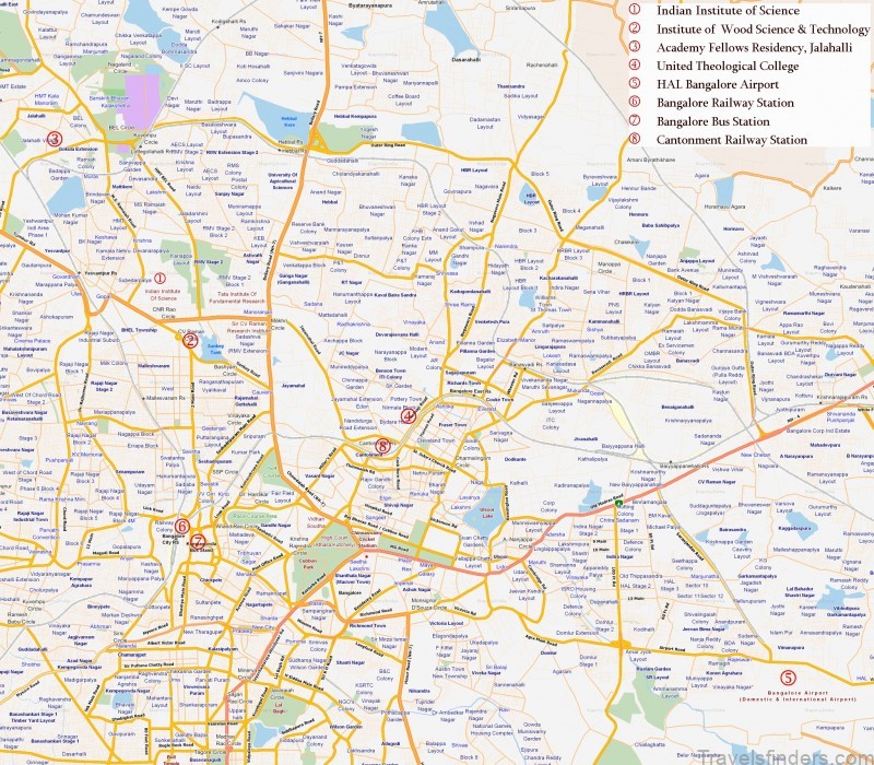 bangalore travel guide for tourist map of bangalore 7