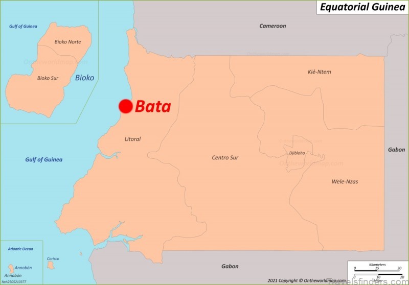 bata travel guide for tourists map of bata 1