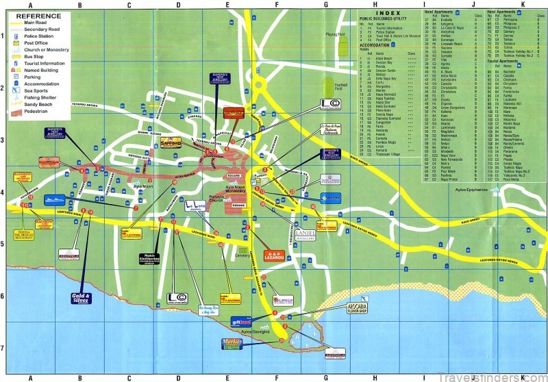 best ayia napa travel guide for tourists map of ayia napa 4