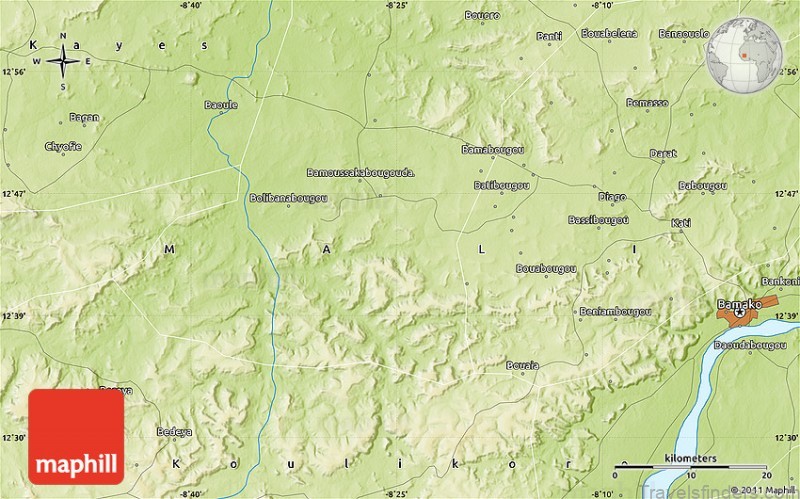 the very detailed map of bamako mali 5
