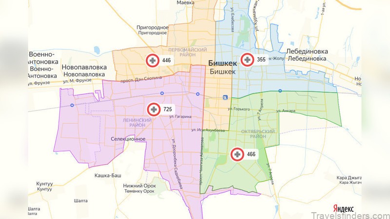 bishkek travel guide map of bishkek 2