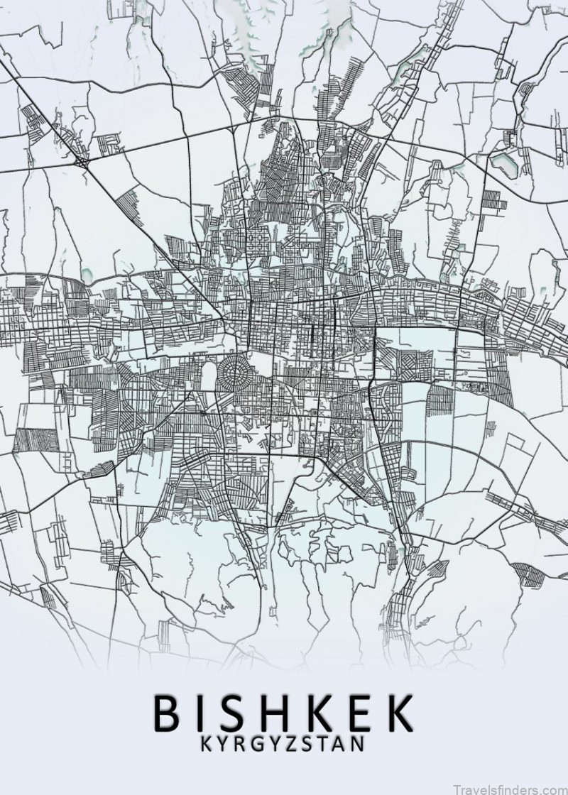 bishkek travel guide map of bishkek