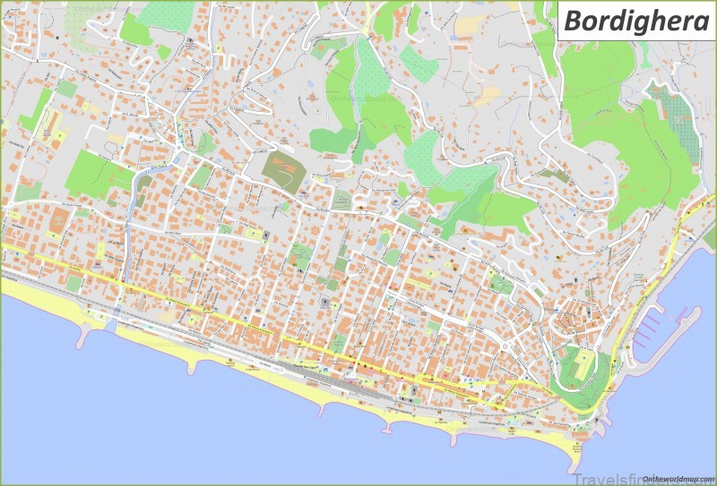 bordighera travel guide for tourist map of bordighera 3