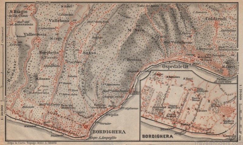 bordighera travel guide for tourist map of bordighera 5
