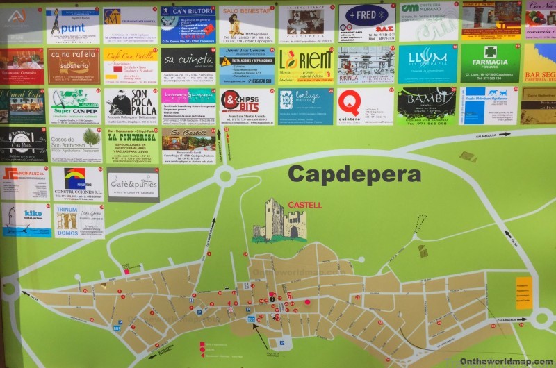 capdepera travel guide for tourist map of capdepera 1