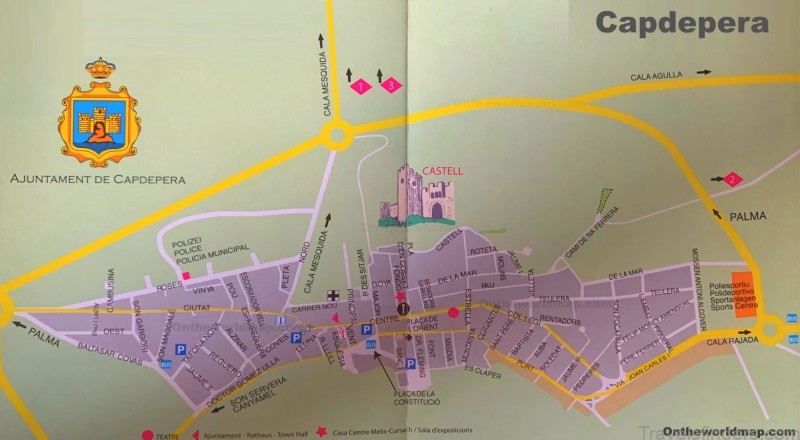 capdepera travel guide for tourist map of capdepera 2