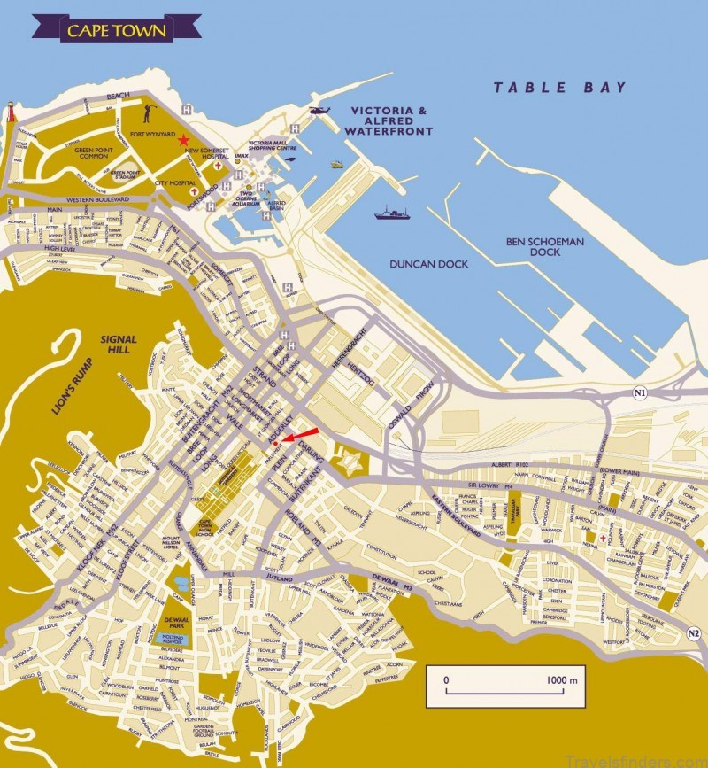 cape town travel guide for tourist map of cape town 2