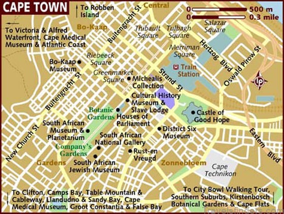 cape town travel guide for tourist map of cape town 3
