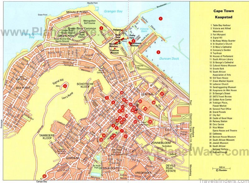 cape town travel guide for tourist map of cape town 4