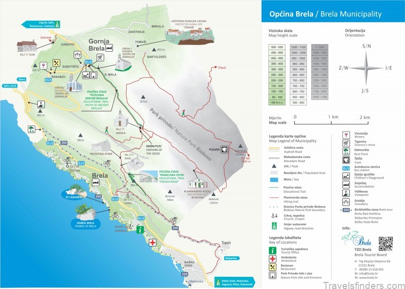 map of brela 5 things to do in brela croatia 2
