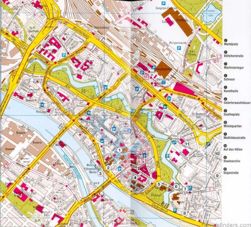 map of bremen the best tourist attractions in bremen germany 3