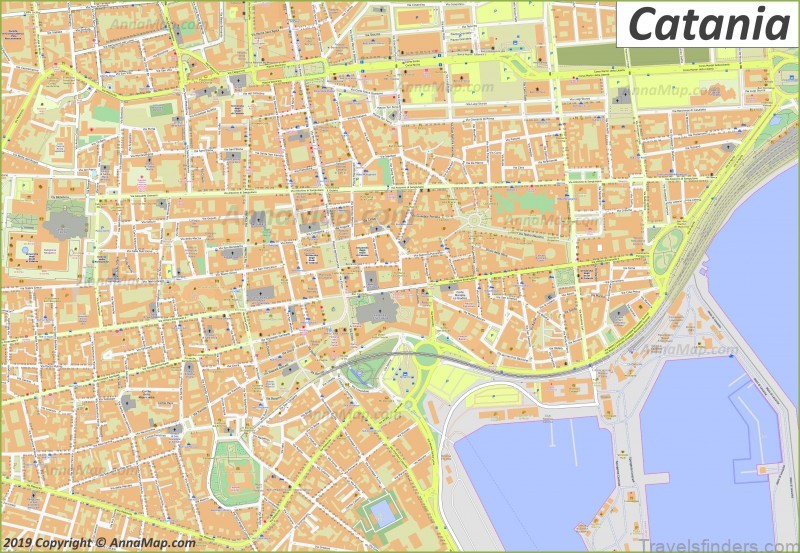 a guide to the best things to do and see in map of catania italy 1