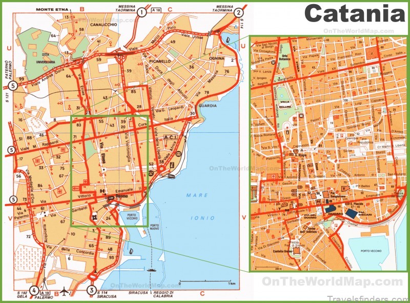 a guide to the best things to do and see in map of catania italy 3