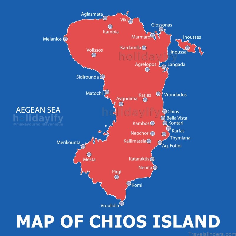 a map of chios what to see and where in the greek island 2