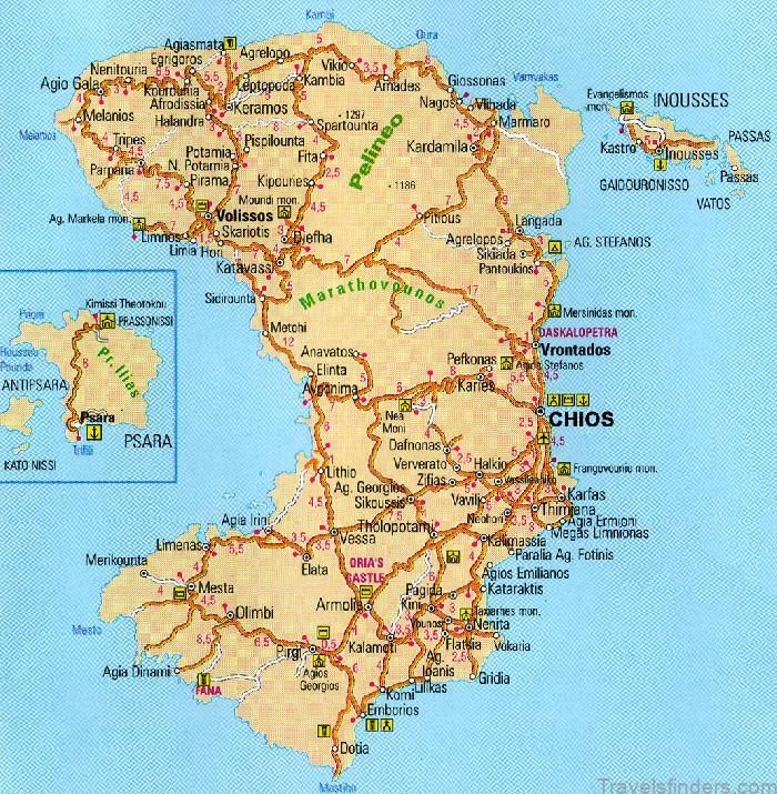 a map of chios what to see and where in the greek island 3