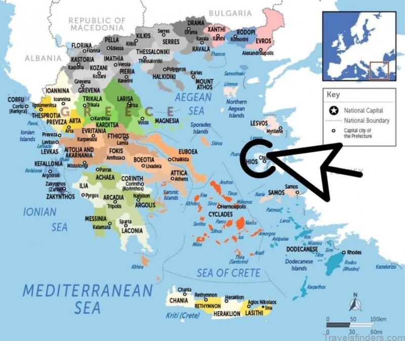 a map of chios what to see and where in the greek island 7