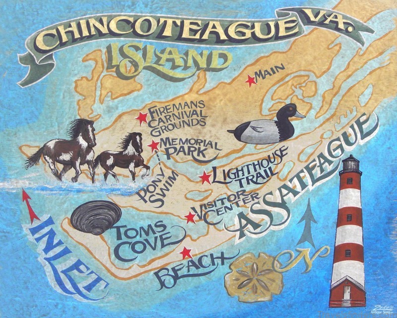 a tourist guide to the chincoteague island virginia map of chincoteague 4