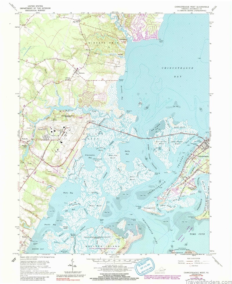 a tourist guide to the chincoteague island virginia map of chincoteague 8