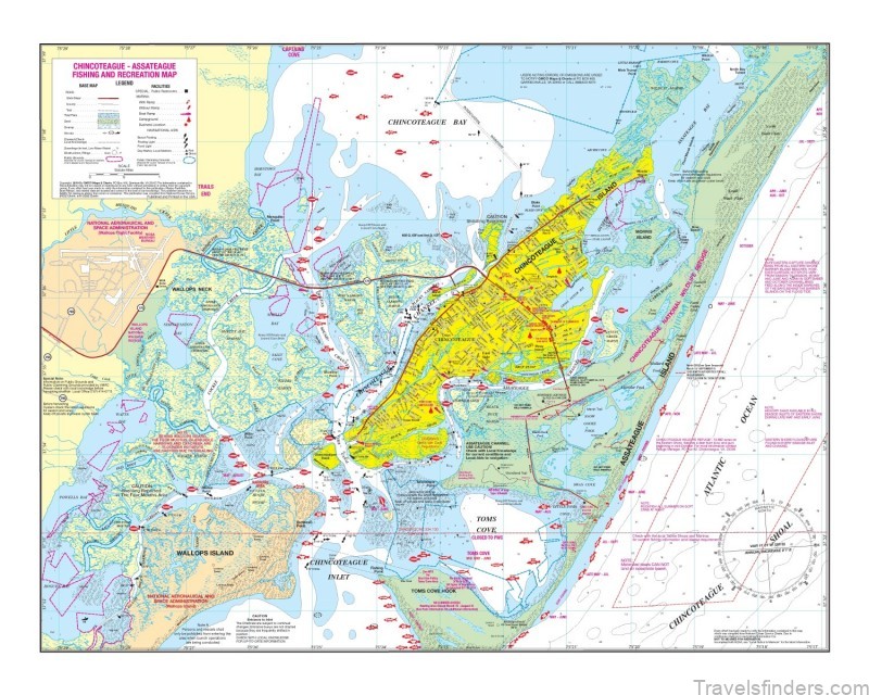 a tourist guide to the chincoteague island virginia map of chincoteague