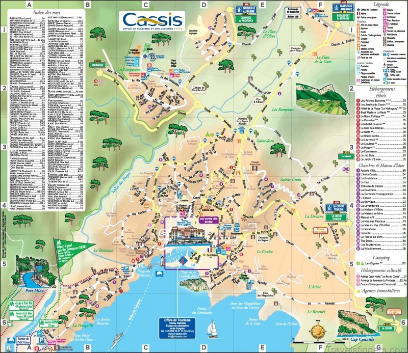 cassis travel guide for tourist map of cassis 3