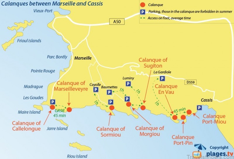 cassis travel guide for tourist map of cassis 7