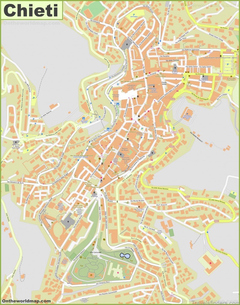 chieti travel guide for tourist map of chieti 2