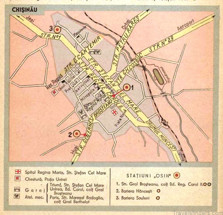 chisinau travel guide for tourist map of chisinau 1