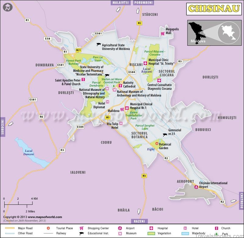 chisinau travel guide for tourist map of chisinau