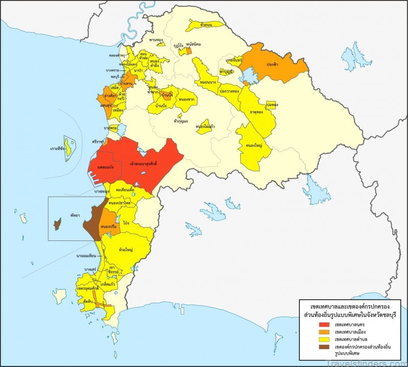 chonburi travel guide for tourist map of chonburi 3