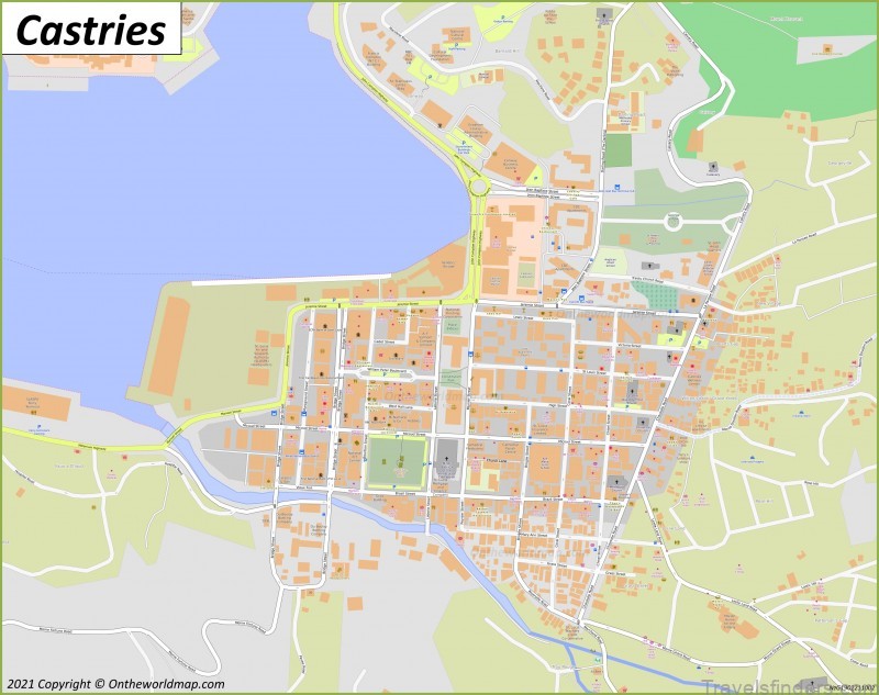map of castries where to go in a landscape with no towns 3