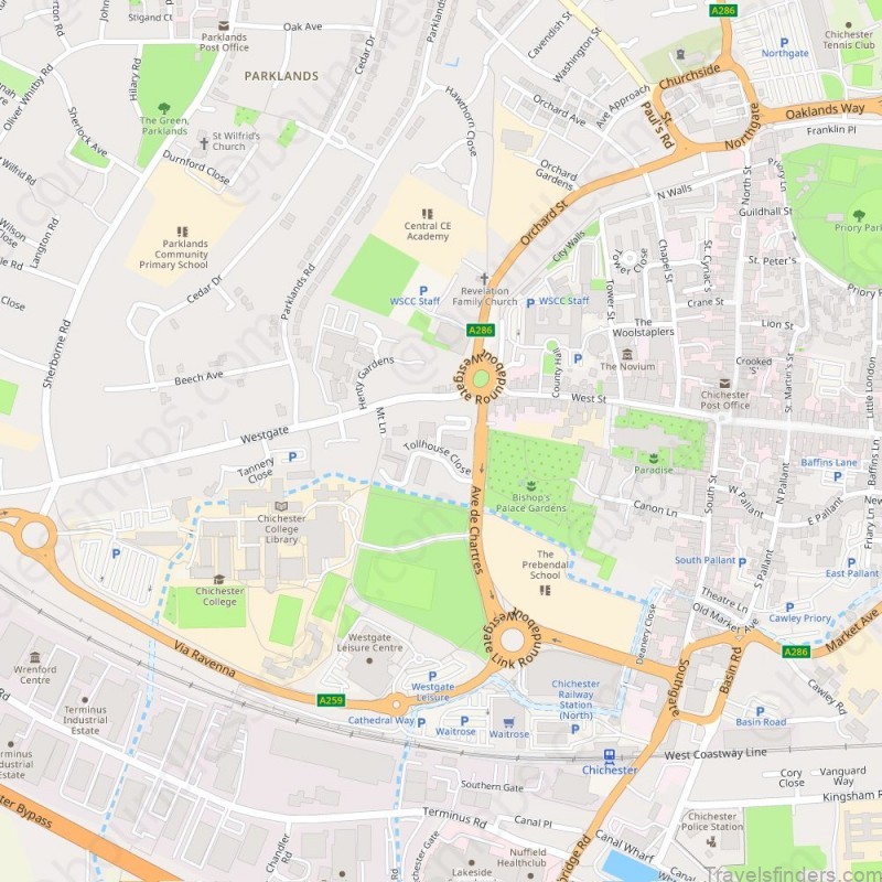 map of chichester travel guide for tourists 2