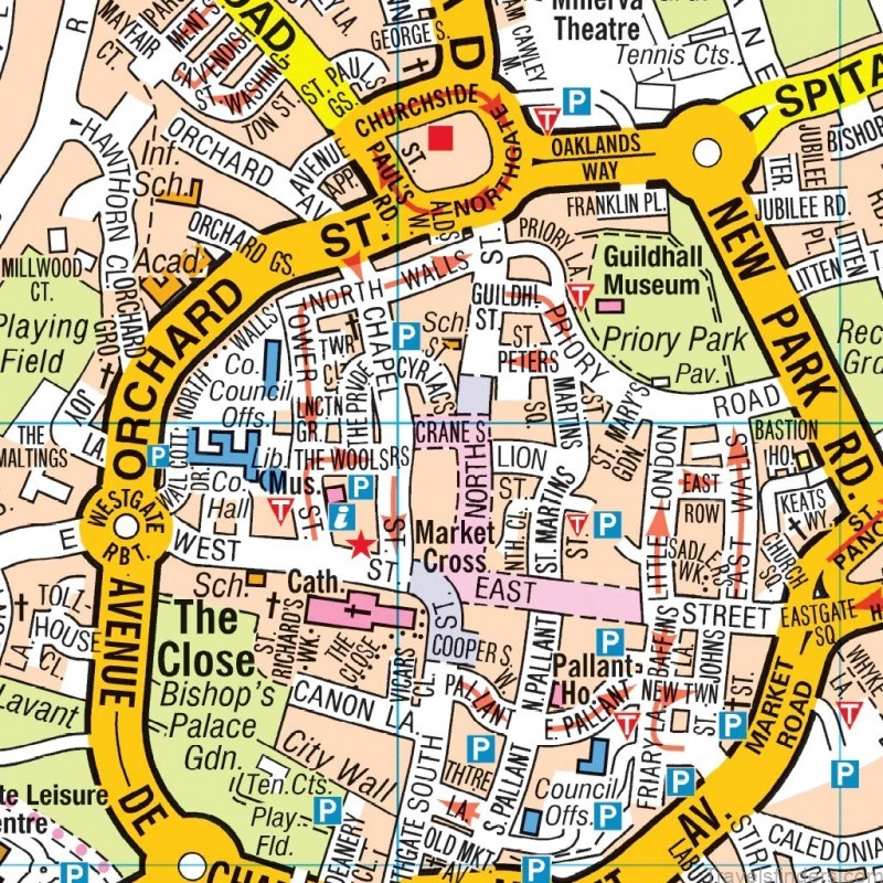 map of chichester travel guide for tourists 3