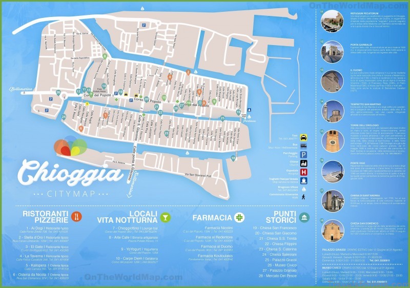 map of chioggia italy a travel guide to the town its sites 1