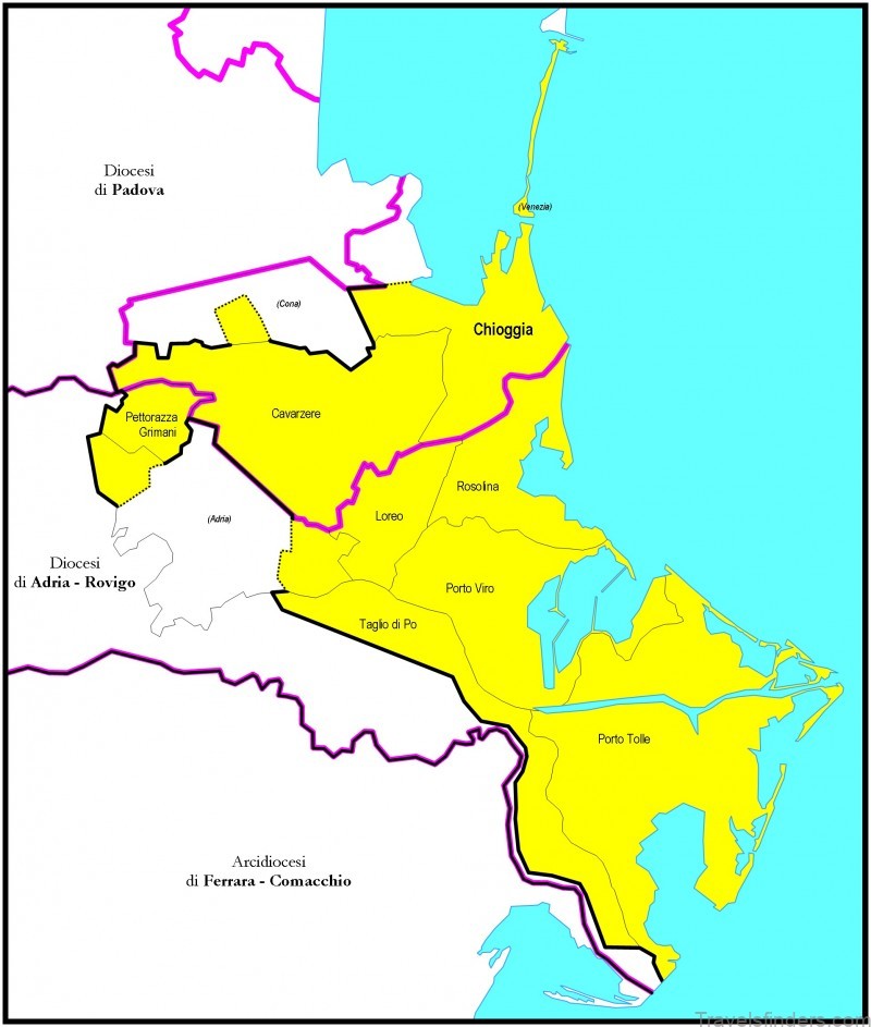 map of chioggia italy a travel guide to the town its sites