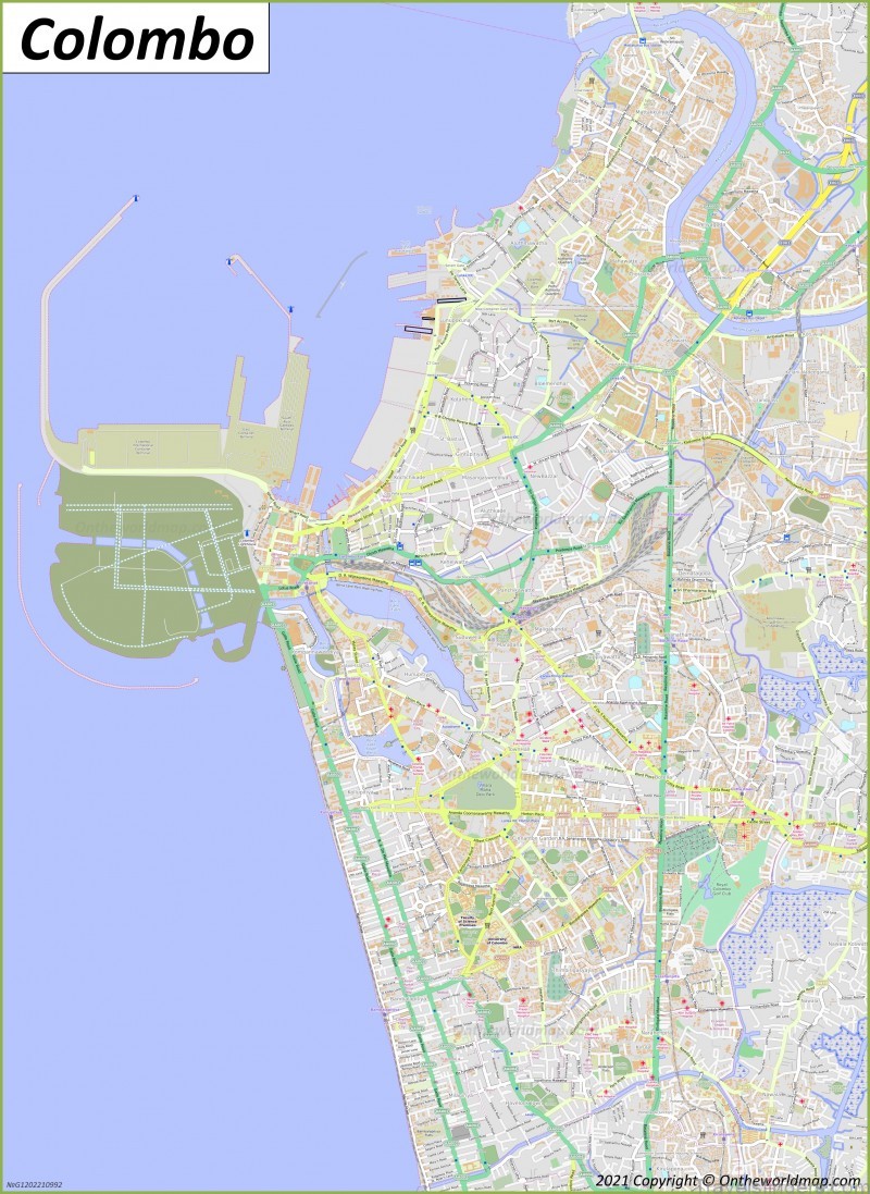 colombo travel guide for tourist map of colombo 4