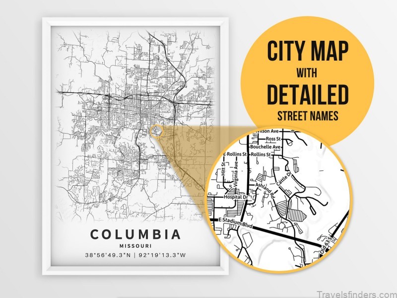 map of columbia missouri official travel guide 4