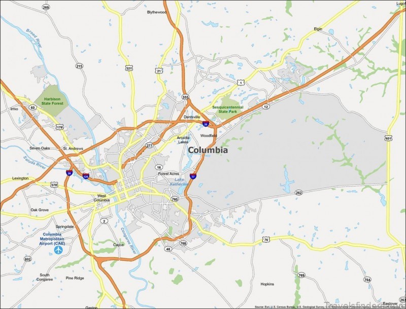 map of columbia south carolina a guide to the carolinas favorite southeast gem 2