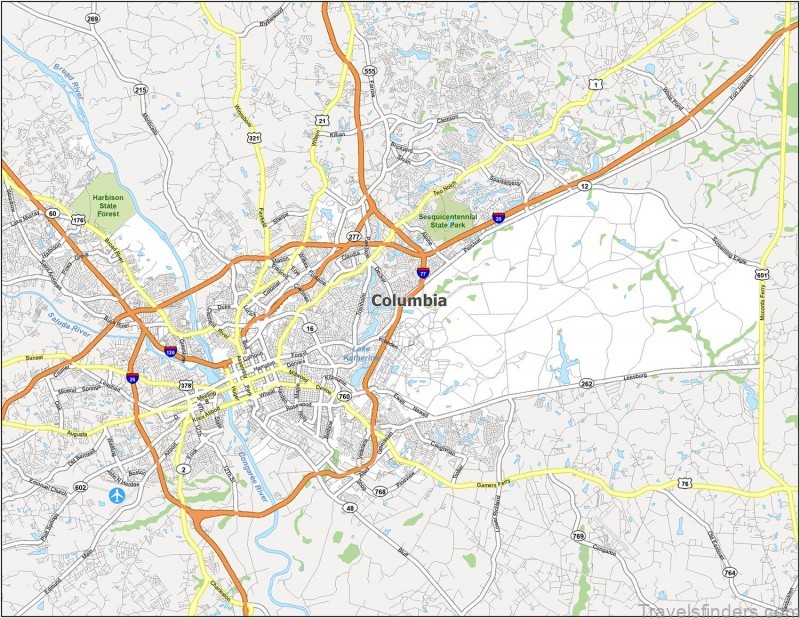 map of columbia south carolina a guide to the carolinas favorite southeast gem 3